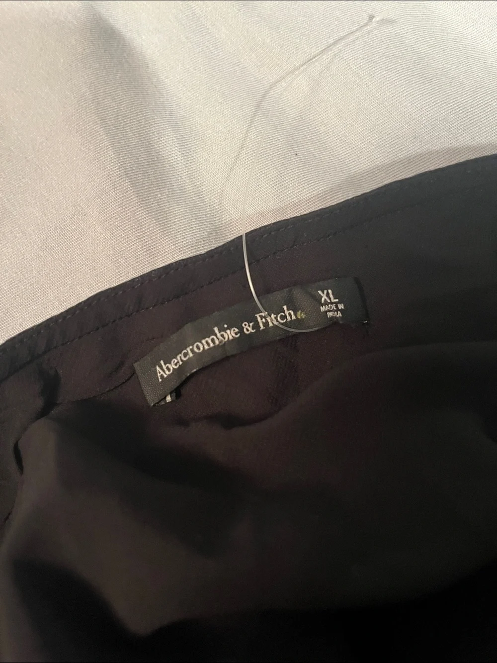 Abercrombie & Fitch Black Ruffle-Trim V-Neck Maxi Dress